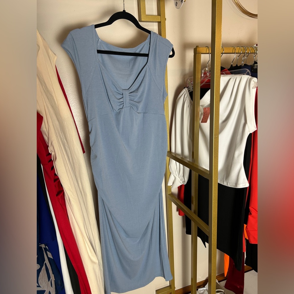 Light blue maxi dress